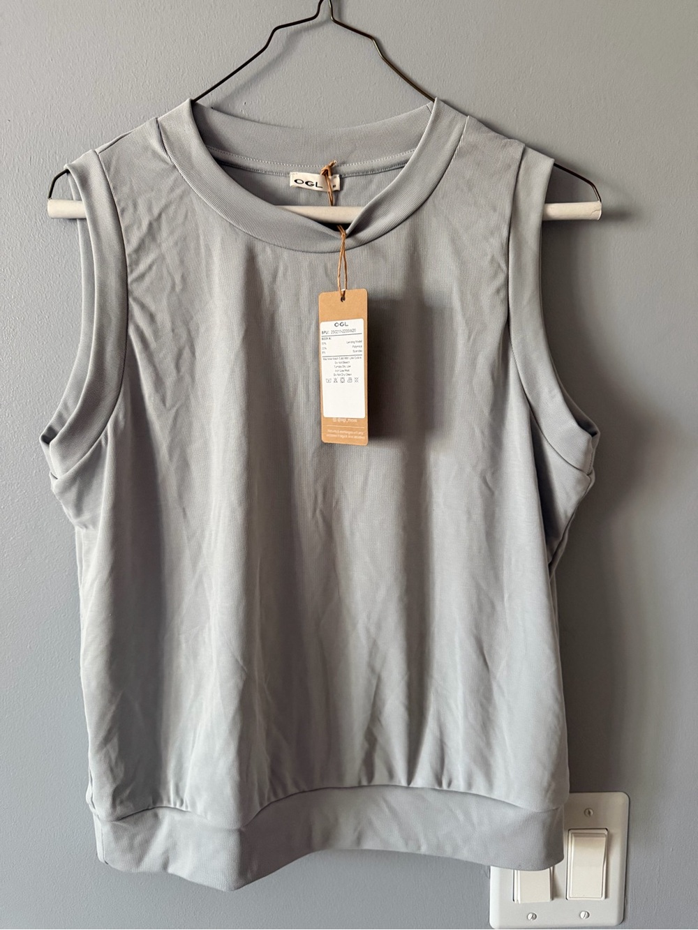 OGL Light Gray Sleeveless Crewneck Tank Top